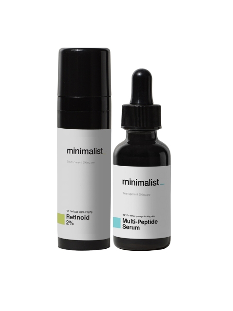 

Minimalist Set of Anti-Aging Retinoid Cream & Peptide Serum, Black