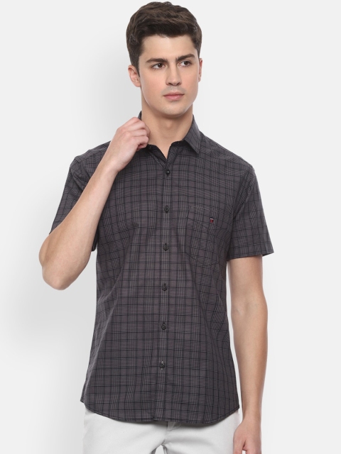 

Louis Philippe Sport Men Grey & Black Slim Fit Checked Casual Shirt
