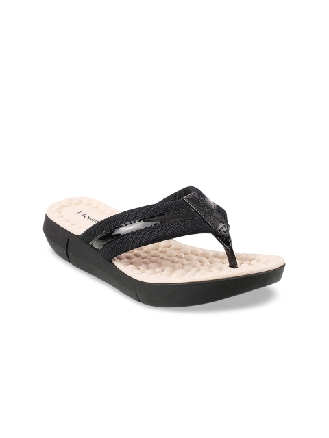 

J.FONTINI Women Black Solid Sandals