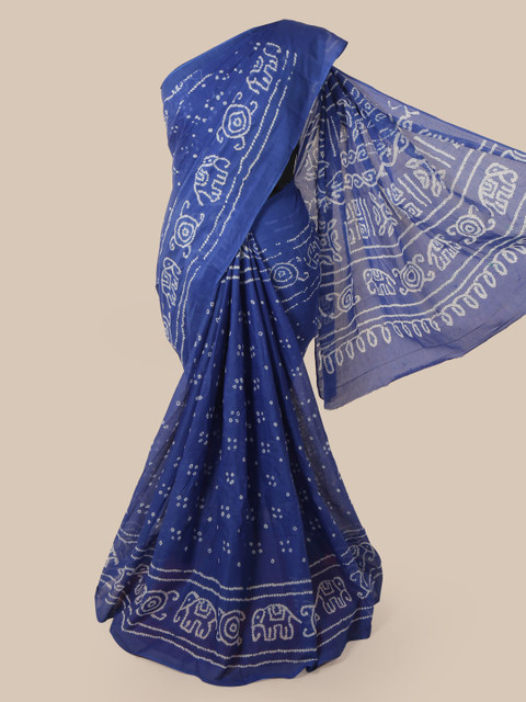 

Pothys Blue Printed Saree
