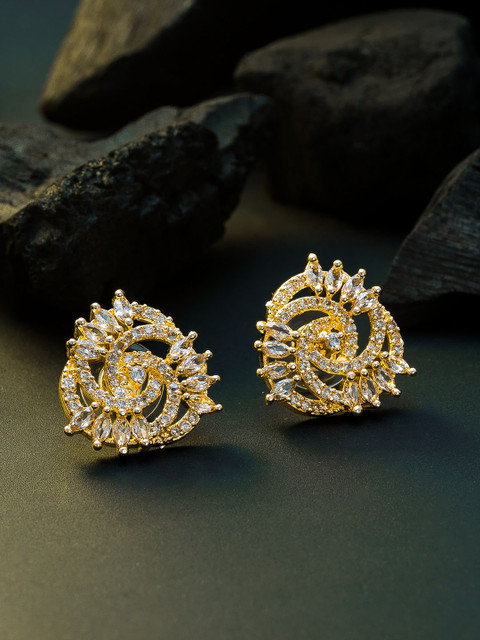 

aadita Gold-Plated Handcrafted Contemporary Studs