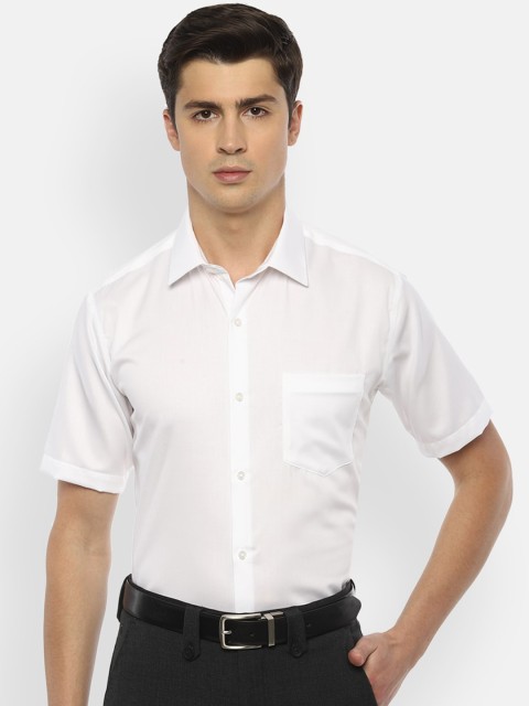

Van Heusen Men White Pure Cotton Solid Formal Shirt