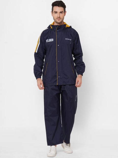 

Zeel Men Navy Blue Solid Water Resistance Rain Suit