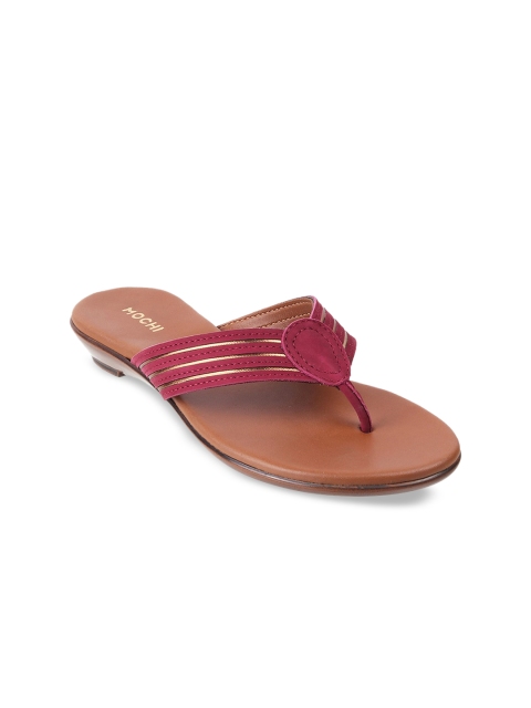 

Mochi Women Maroon Solid Sandals