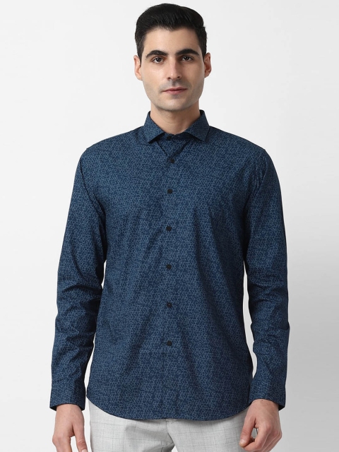 

Louis Philippe Sport Men Navy Blue Slim Fit Printed Casual Shirt