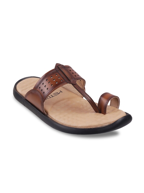 

Metro Men Tan Brown Ethnic Leather Comfort Sandals