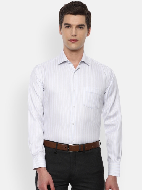 

Van Heusen Men White Regular Fit Striped Casual Shirt