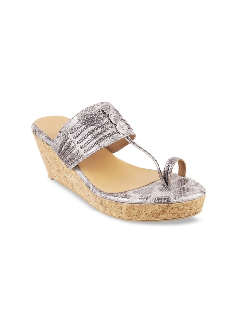

Mochi Women Grey Embellished Sandals