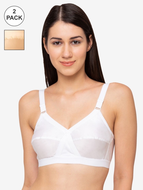 

Juliet Pack of 2 Nude-Coloured & White Non Padded Everyday Bra