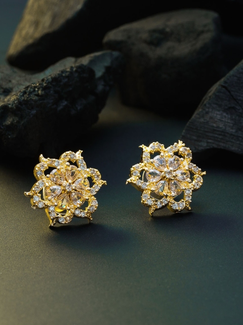 

aadita Gold-Plated Handcrafted Contemporary Studs