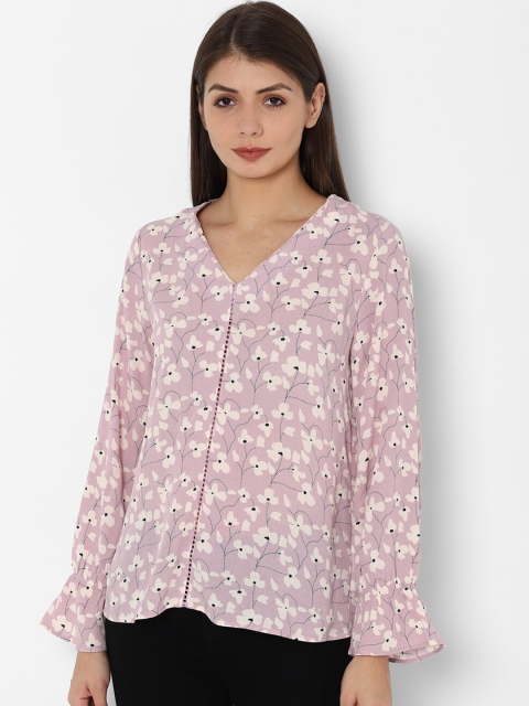 

Allen Solly Woman Pink Floral Regular Top