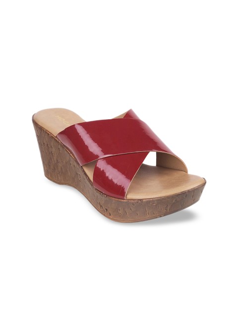 

Mochi Women Red Solid Sandals