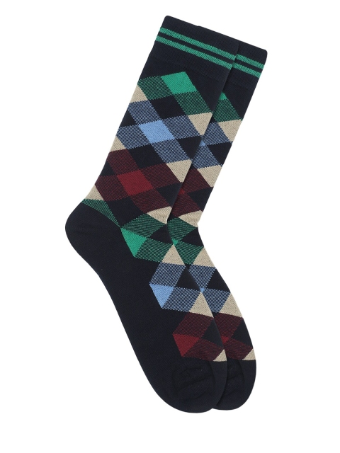 

Soxytoes Men Blue & Gree Patterned Above Ankle Socks