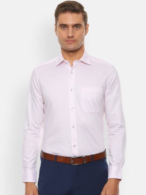 

Louis Philippe Men Pink Regular Fit Self Design Casual Shirt