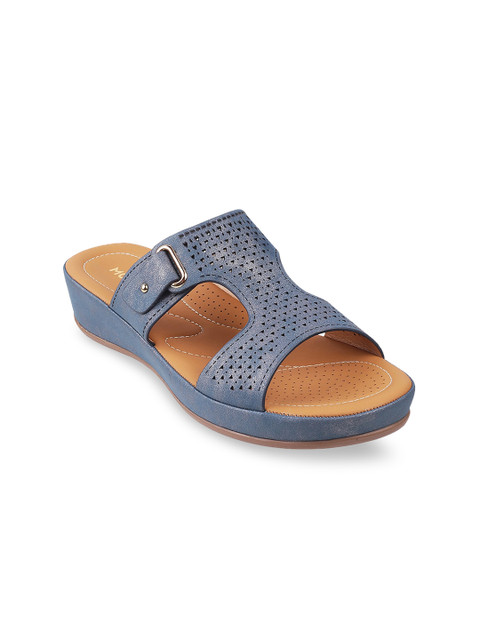

Mochi Women Blue Textured Sandals