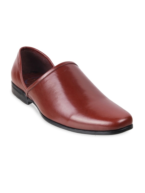 

Metro Men Brown Leather Shoe-Style Sandals