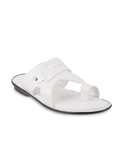 

Metro Men White Ethnic Leather Comfort Sandals