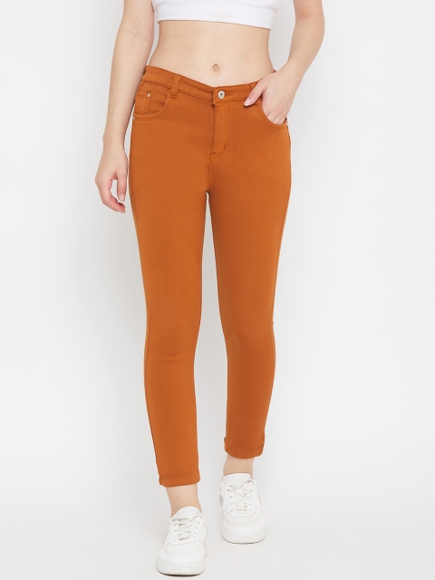

Purple Feather Women MustardSkinny Fit High-Rise Jeans, Mustard