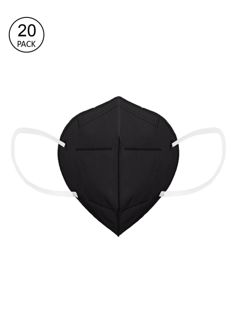 OOMPH Unisex Pack of 20 Black & White 5 Ply Reusable Outdoor KN95 / N95 Masks