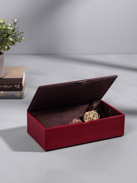 

Pure Home and Living Red & Brown Everyday Rectangle Lid Box