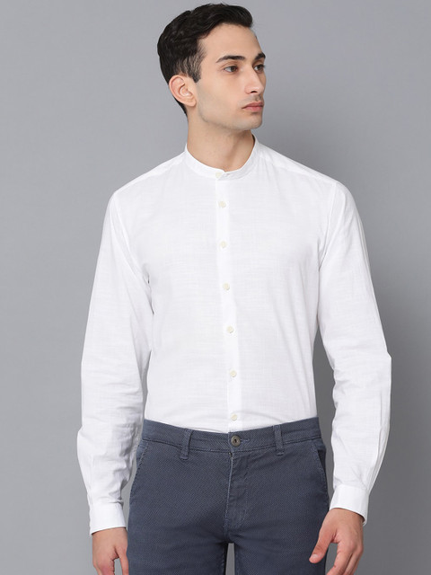 

LINDBERGH Men White Regular Fit Solid Formal Shirt