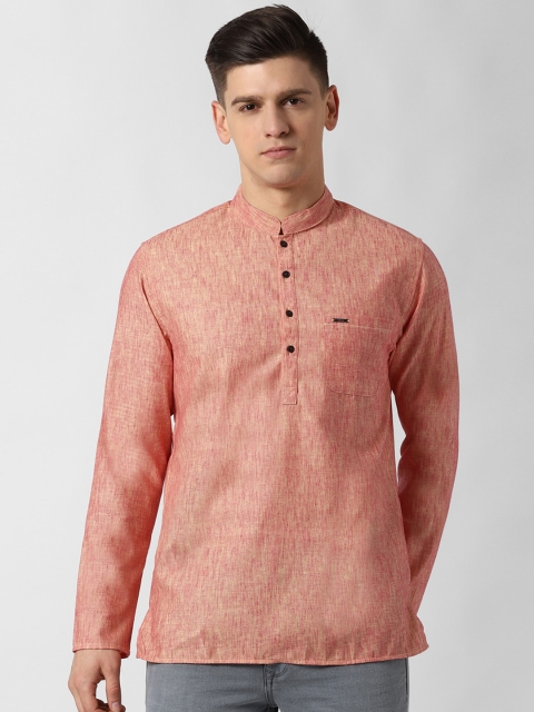 

Peter England Men Orange Thread Work Kurta