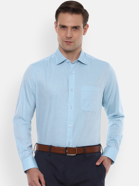 

Louis Philippe Men Blue Regular Fit Solid Casual Shirt