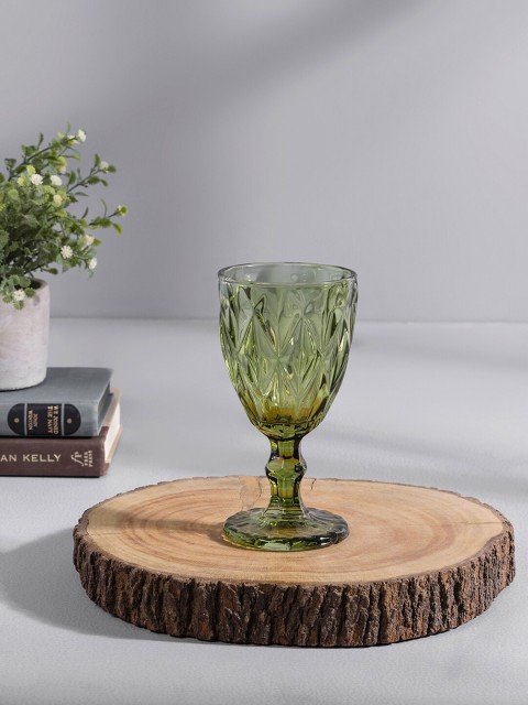 

Pure Home and Living Set Of 6 Green Elegant Glasses