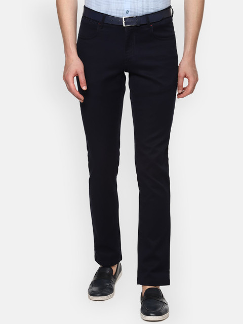 

Louis Philippe Sport Men Navy Blue Slim Fit Solid Regular Trousers