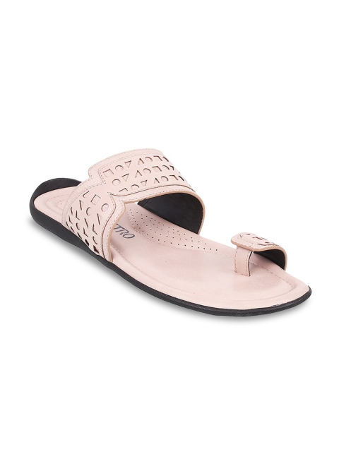 

Metro Men Peach-Coloured Ethnic Leather Comfort Sandals