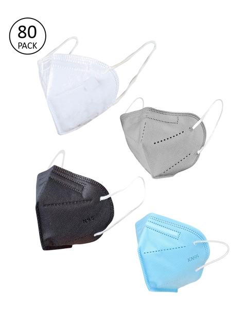 

OOMPH Unisex Pack of 80 Black & Blue 5 Ply Reusable KN95 / N95 Outdoor Masks