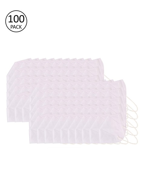 

ZAPATOZ Unisex Pack Of 100 White 5 Ply Reusable N95 Masks