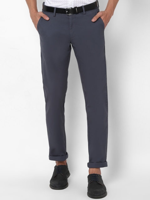 

Allen Solly Men Blue Slim Fit Solid Regular Trousers