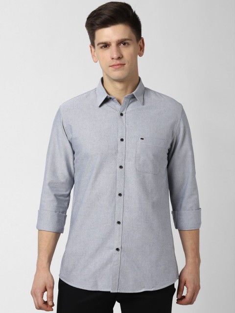 

Peter England Casuals Men Grey Slim Fit Solid Casual Shirt