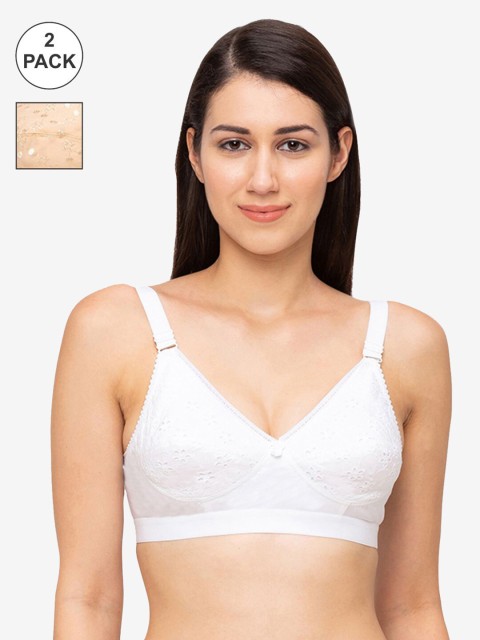 

Juliet Pack of 2 Solid Non-Wired Non Padded Everyday Bra, White