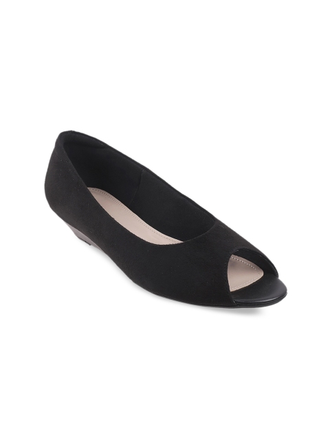 

Mochi Women Black Solid Peep Toes