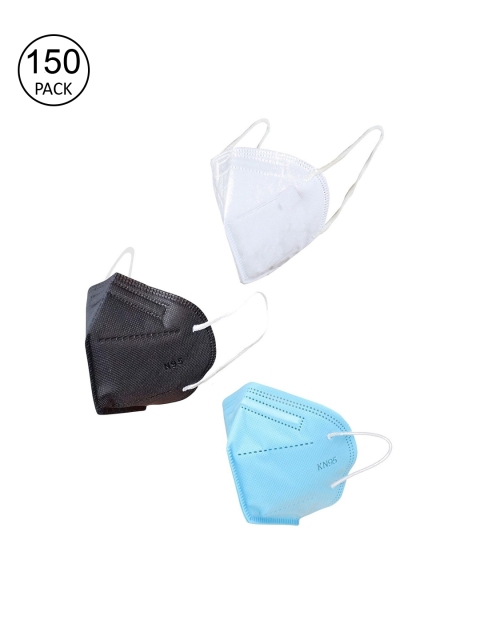 

OOMPH Unisex Pack of 150 Black & Blue 5 Ply Reusable Outdoor KN95 / N95 Masks