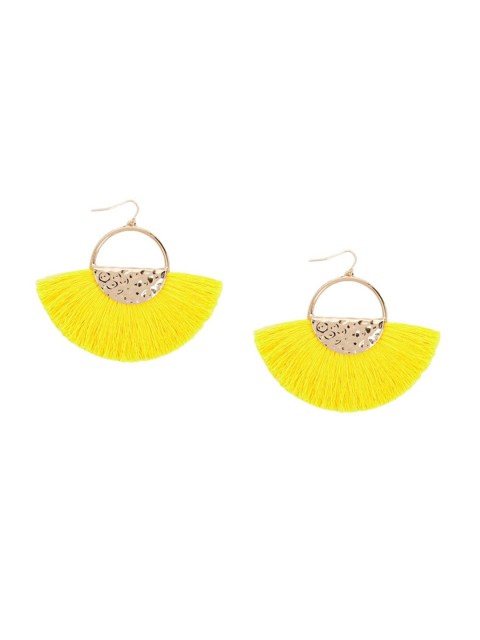 

FOREVER 21 Gold-Toned & Yellow Contemporary Drop Earrings