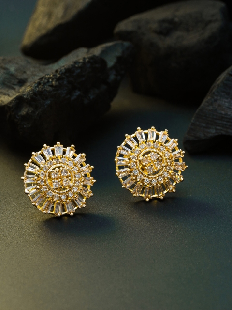 

aadita Gold-Plated Handcrafted Circular Studs
