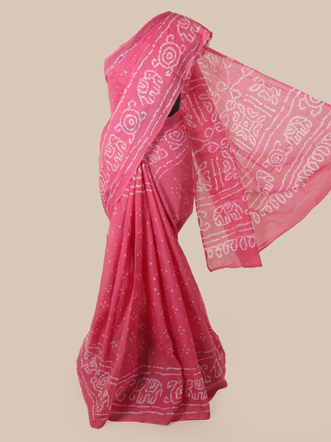 

Pothys Pink Dyed Pure Cotton Saree