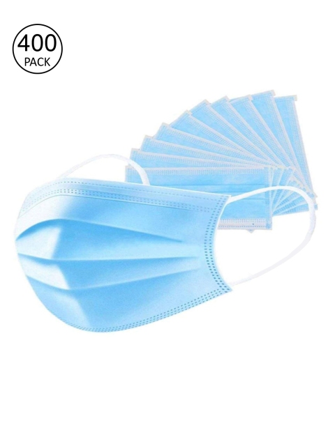 

Status Unisex Pack Of 400 Blue Solid 3-Ply Surgical Face Masks