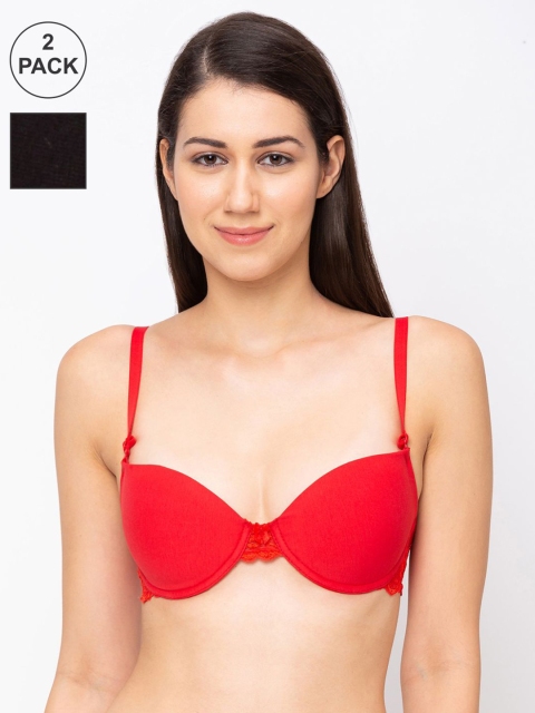 

Juliet Pack Of 2 Solid Underwired Lightly Padded T-shirt Bra NORA, Black