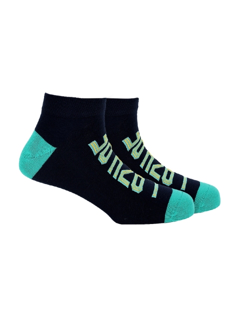 

Soxytoes Blue & Green Patterned Ankle-Length Casual Socks