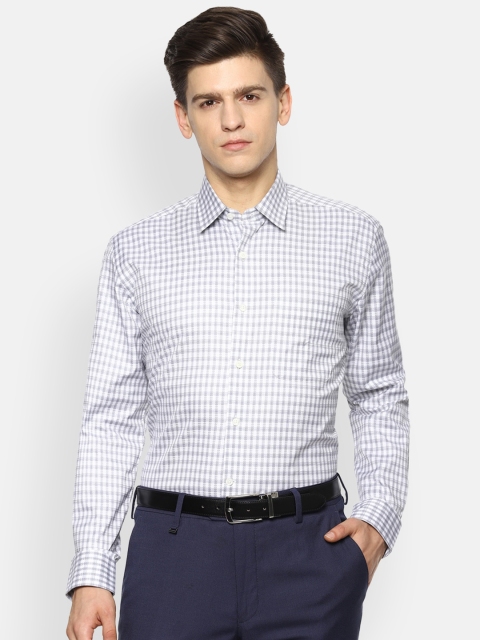

Luxure by Louis Philippe Men Grey Regular Fit Checked Casual Shirt