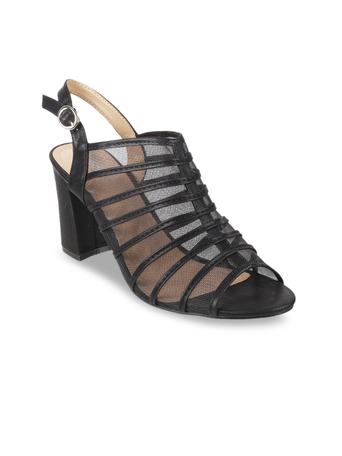 

Mochi Women Black Solid Sandals