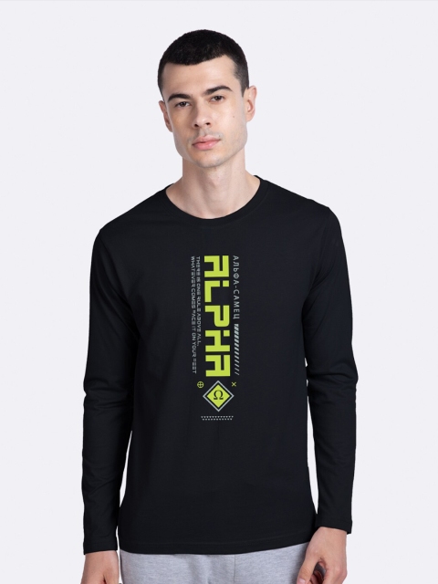 

Bewakoof Men Black Printed Round Neck T-shirt