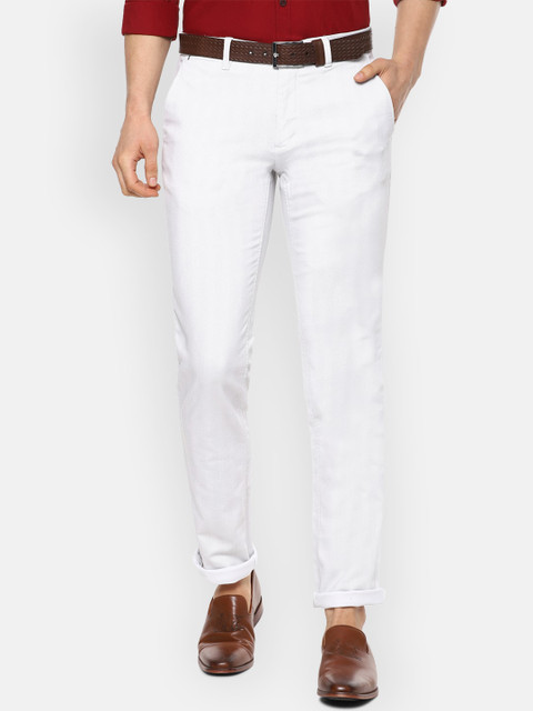 

Louis Philippe Sport Men White Slim Fit Solid Regular Trousers
