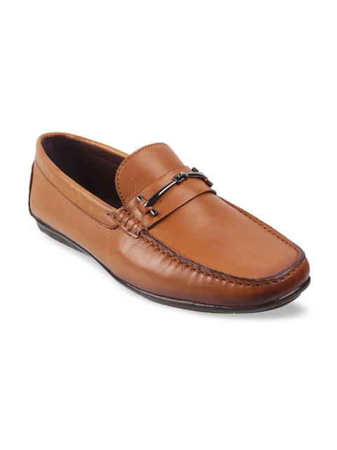 

Metro Men Tan Brown Leather Loafers