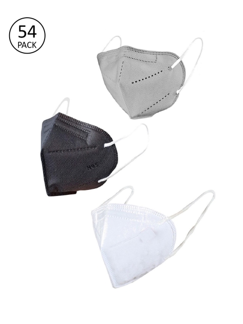 

OOMPH Unisex Pack of 54 Black & Grey 5 Ply Reusable Outdoor KN95 / N95 Masks