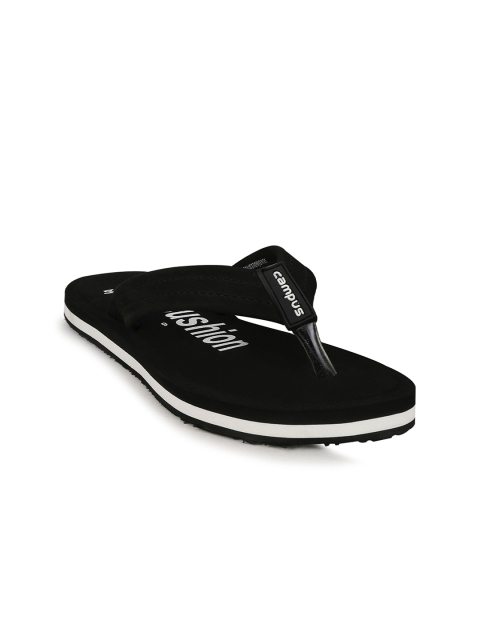 

Campus Women Black & White Printed Room Slippers